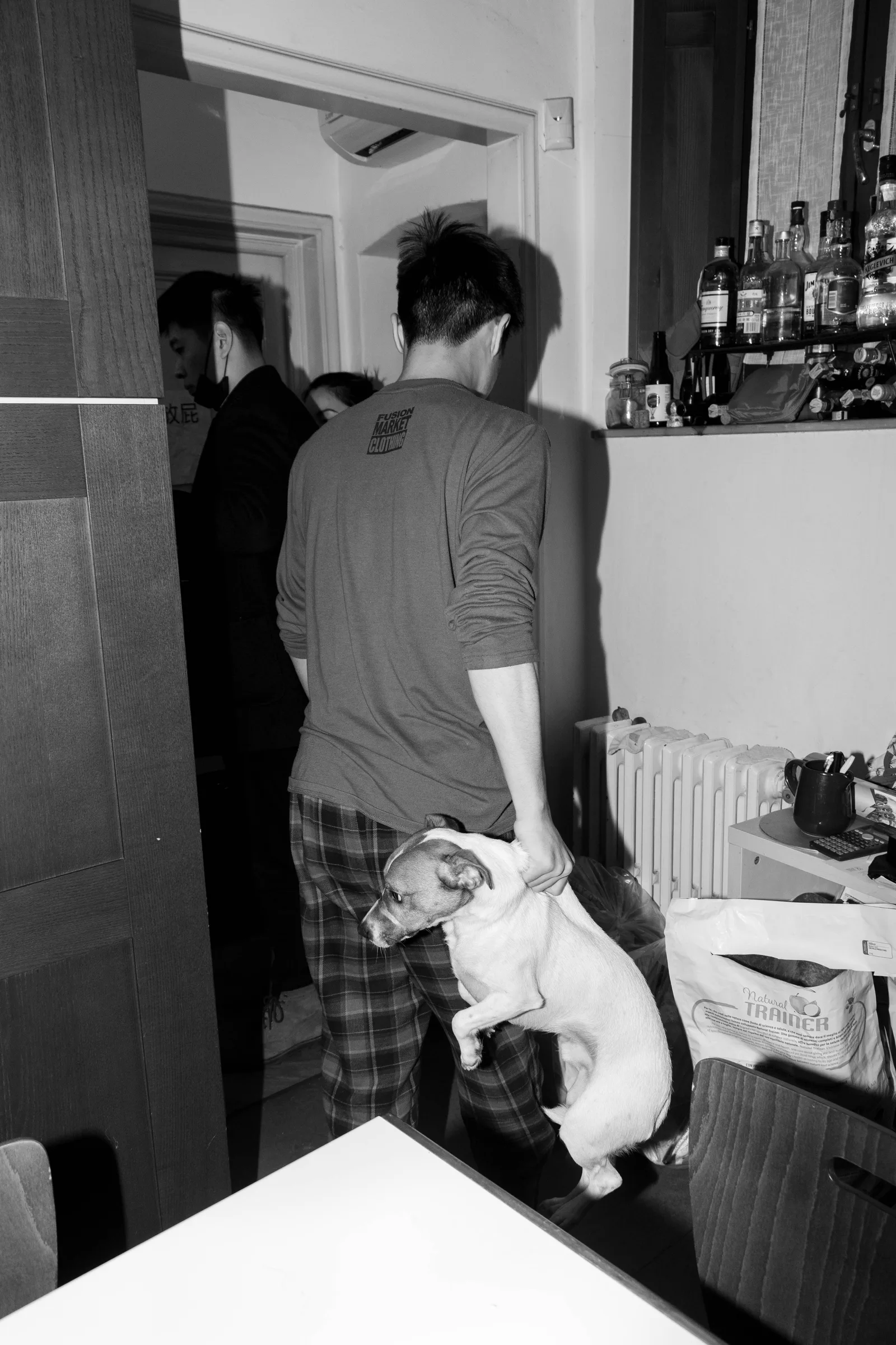 A person and interior from the everyday life of a Chinese student abroad